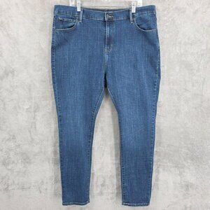 Levis 721 High Rise Skinny Jean 20W Medium Wash Ankle Cotton Stretch Casual Plus